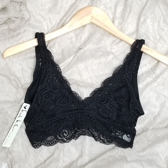 NWT Nicole Miller Black Lace Bralette - Picture 4 of 8